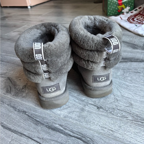 grey UGG mini fluff boots - Picture 2 of 3